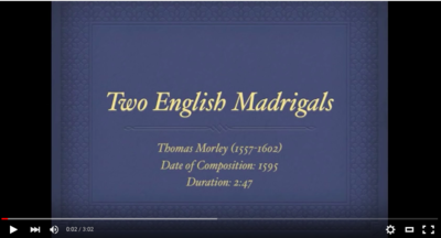 Two English Madrigals
